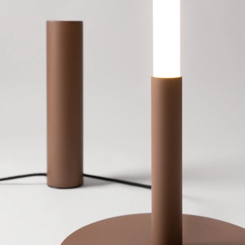 Lampa stojąca do salonu TRANG brązowa nowoczesna LED 4000K
