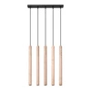Lampa wisząca Pastelo 5L nowoczesna drewniana do salonu i jadalni naturalny kolor