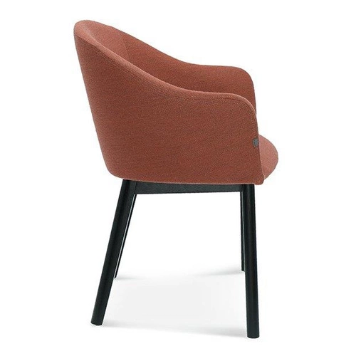 Krzesło tapicerowane Fameg POP bukowe z podłokietnikami do jadalni personalizowane