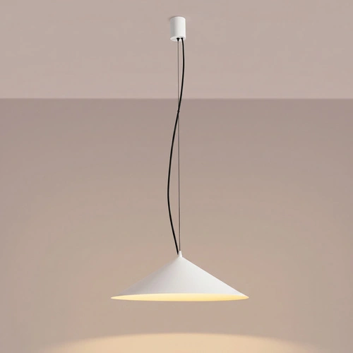 Lampa wisząca FINT biała LED do salonu regulowana nowoczesna