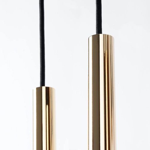 Nowoczesna lampa wisząca Pastelo 3P złoty połysk regulowana do salonu nad stół