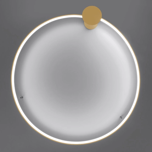 Plafon sufitowy LED RIO 55 złoty nowoczesny do salonu i sypialni aluminium 62 cm