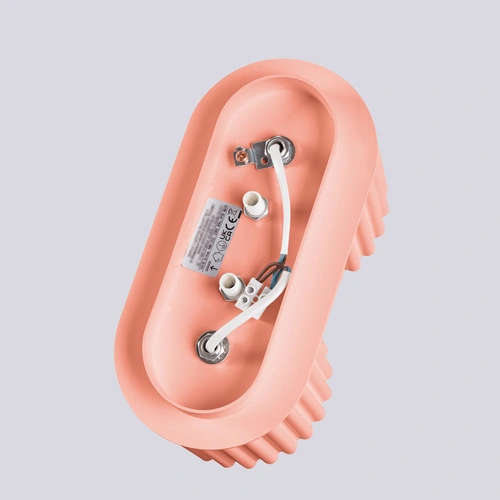 Plafon sufitowy nowoczesny AURA 2 różowy okrągły do salonu i kuchni aluminium