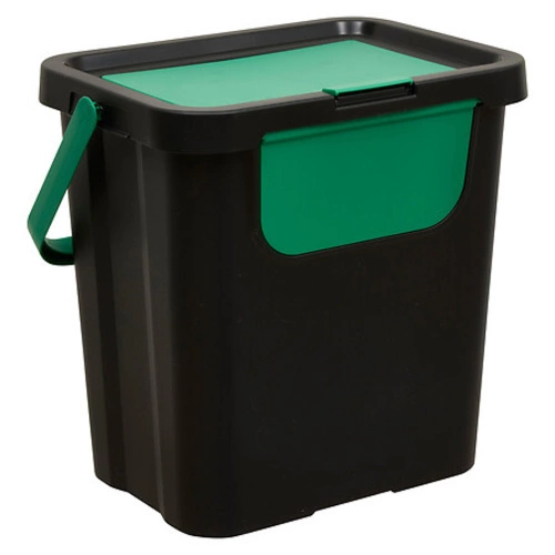 Zestaw 3 koszy na śmieci do segregacji 24L czarny składany kuchenny 5five simply smart