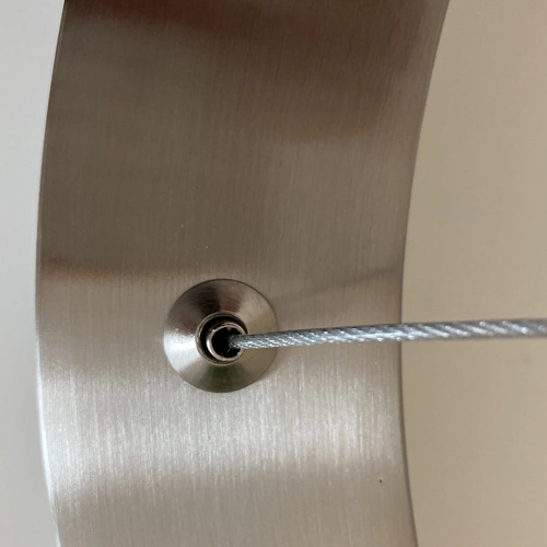 Lampa wisząca LED CIRCLE 40+60 nikiel nowoczesna do salonu, jadalni lub nad stół