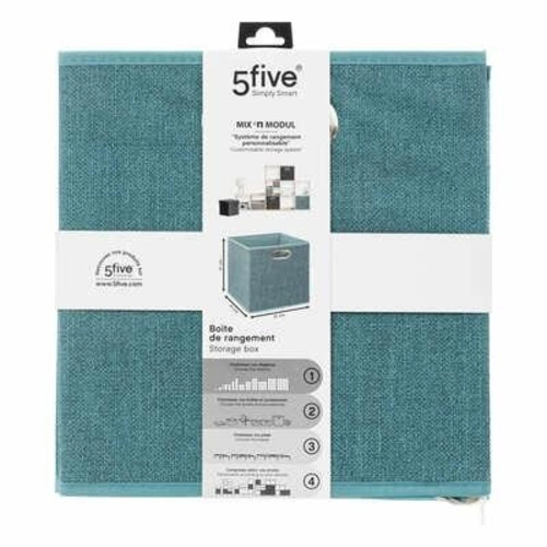 Pudełko materiałowe do regału 31x31 z metalowym uchwytem 5five simply smart niebieskie