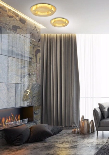 Plafon LED okrągły Merle 50 cm złoty nowoczesny do salonu i sypialni CANDELLUX