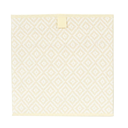 Intesi Braid beżowe pudełko materiałowe 30x30 do regału składane dekoracyjne