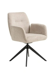 Krzesło obrotowe Roxana do jadalni tapicerowane z podłokietnikami