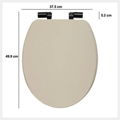 Onyx beżowa deska sedesowa wolnoopadająca z duroplastu do łazienki