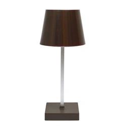 Lampka biurkowa LED Blanca dotykowa brązowa na baterie ściemniana