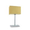 Lampka nocna AMALFI nowoczesna z abażurem żółtym i srebrnym stelażem do sypialni 40 cm