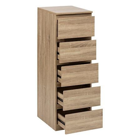Komoda Dolo 5 szuflad skandynawska komoda z szufladami do sypialni naturalne drewno Atmosphera