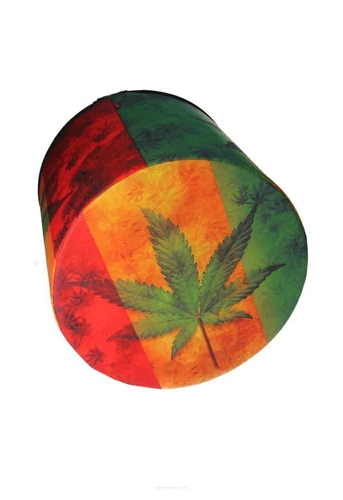 Pufa Jamajka Intesi okrągła tapicerowana multikolor nowoczesna do salonu i sypialni 40 cm