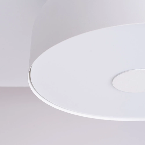 Plafon sufitowy OMIQ biały okrągły nowoczesny do salonu i sypialni SOLLUX 30 cm