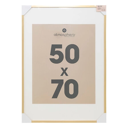 Złota ramka na zdjęcia 50x70 Manu Atmosphera nowoczesna wisząca na ścianę