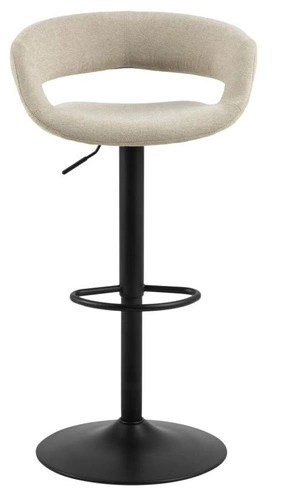 Hoker Grace beżowy tapicerowany z oparciem regulowany nowoczesny do kuchni i wyspy Actona