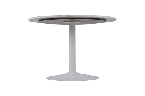 Stół okrągły marmurowy biały Tarifa Actona do jadalni nowoczesny glamour 110 cm