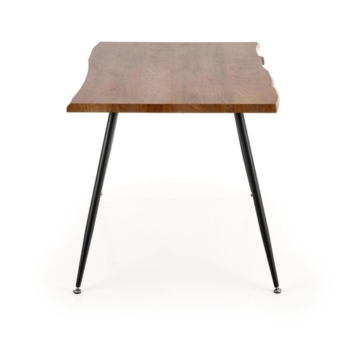 Stół do jadalni Lores nowoczesny loftowy dąb naturalny czarne nogi 120x80 cm Intesi