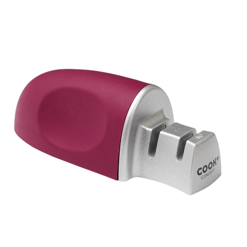 Ostrzałka do noży kuchennych Intesi czarna stal nierdzewna kompaktowa do kuchni