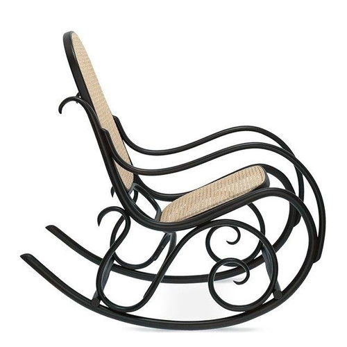 Fotel bujany Fameg premium z drewna bukowego do salonu retro skandynawski wersja premium