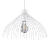 Lampa wisząca UMB biała nowoczesna do salonu i kuchni metalowa nad stół 40 cm