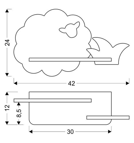 Kinkiet ścienny LED Sheep 5W szaro-zielony klasyczny drewniany do pokoju dziecięcego
