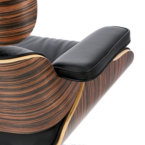 Fotel do salonu Vip D2.DESIGN czarny skórzany nowoczesny obrotowy glamour z podłokietnikami