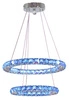 Lampa wisząca Lords 40 owalny podwójny = 27W LED rgb chrom z pilotem