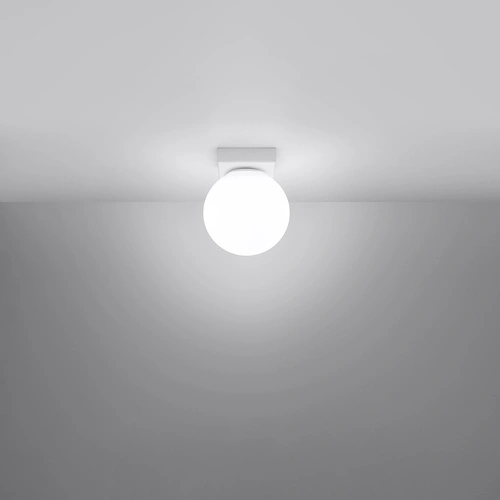 Plafon sufitowy YOLI 1 biały nowoczesny metalowy do salonu i sypialni SOLLUX LIGHTING