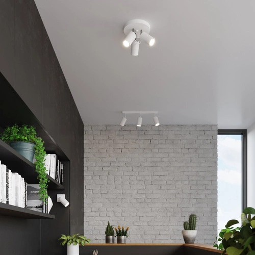 Plafon sufitowy RING 3P biały nowoczesny metalowy do salonu kuchni i sypialni Sollux