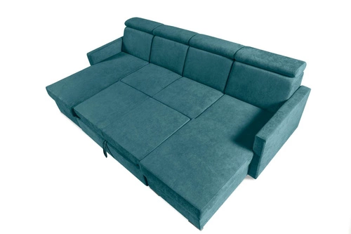 Narożnik z funkcją spania U-kształtny Mils Intesi morski nowoczesny do salonu