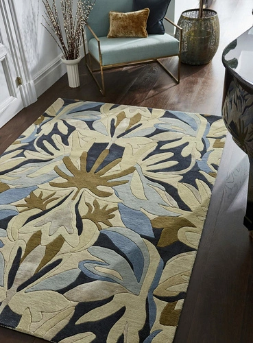 Dywan nowoczesny Melora Hempseed Exhale 200x280 wełniany do salonu kolorowy glamour