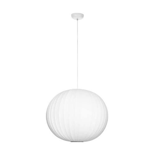 Lampa wisząca SILK biała 60 cm nowoczesna kula do salonu i jadalni regulowana