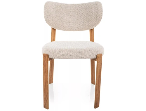 Krzesło Norin beżowe tapicerowane skandynawskie do jadalni Intesi