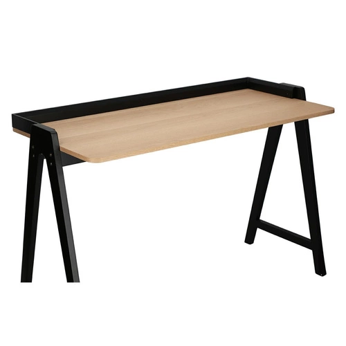 Biurko do pracy Malmo nowoczesne szerokie skandynawskie naturalne czarne Intesi 123 cm