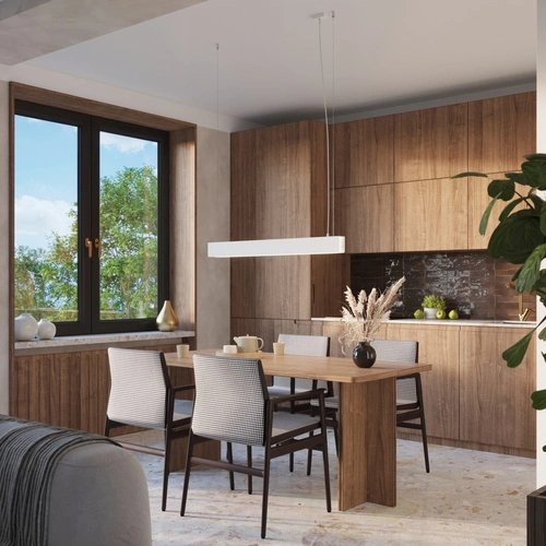 Nowoczesna lampa wisząca SPARK biała regulowana do salonu, kuchni lub nad wyspę 100 cm