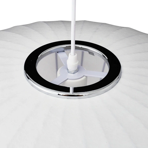 Lampa wisząca SILK FLAT biała 50 cm nowoczesna do salonu i jadalni z regulacją