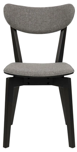 Krzesło Roxby tapicerowane szare/czarne - Outlet