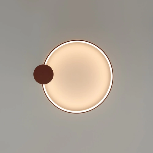 Plafon sufitowy LED RIO 55 czerwony nowoczesny okrągły do salonu kuchni sypialni