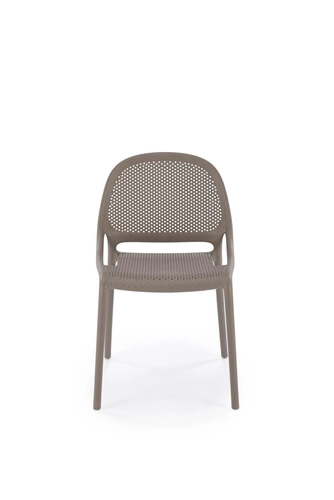 Krzesło Lynette Intesi nowoczesne z tworzywa sztucznego do jadalni i ogrodu, łatwe czyszczenie, sztaplowane