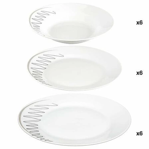 Zastawa stołowa Esquisse 5five simply smart 18-elementowa ceramiczna biała do jadalni zmywarka