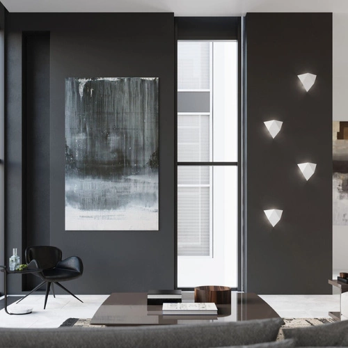 Kinkiet ścienny Solido biały nowoczesny metalowy do salonu i sypialni dekoracyjny 25 cm