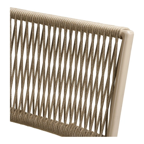 Zestaw mebli ogrodowych Arcas bistro taupe metalowy na taras 2 krzesła i stół