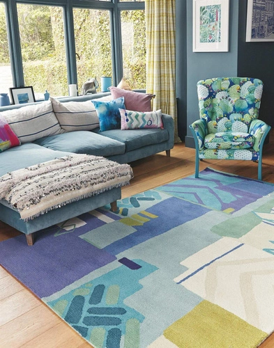 Atlas nowoczesny dywan wełniany 140x200 cm do salonu i sypialni, ręcznie tkany, łatwe czyszczenie