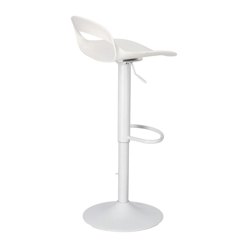 Hoker z oparciem regulowany Nest Simplet biały nowoczesny do kuchni wyspy lub baru