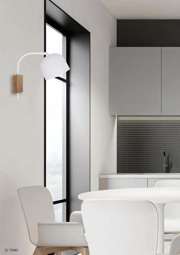 Kinkiet ścienny Rupi biały metalowy nowoczesny do sypialni i salonu Candellux Lighting