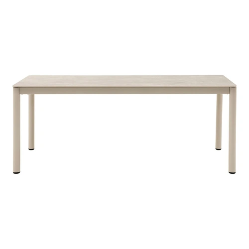 Stół Alcudia piaskowy do jadalni 200x90 nowoczesny ceramika aluminium