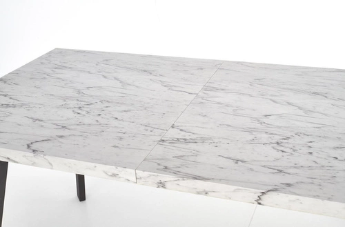 Stół rozkładany do jadalni Lasse nowoczesny czarny marmur 160-220 cm Intesi