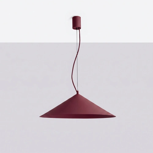 Lampa wisząca FINT burgund LED do salonu regulowana nowoczesna